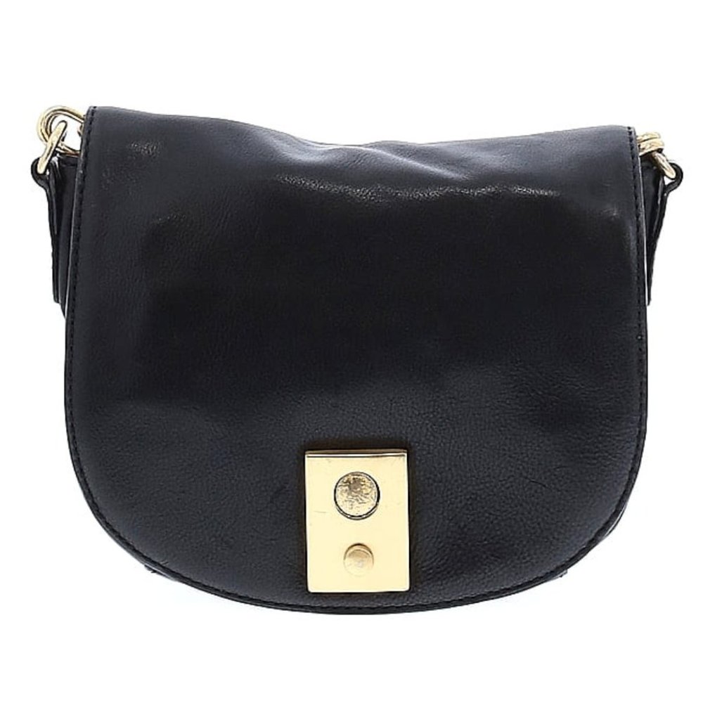 J. Crew Black Genuine Leather Cross Body bag with adjustable strap